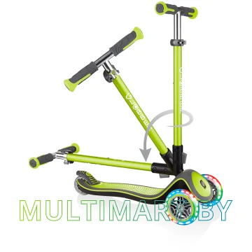 Самокат Globber Elite Deluxe Lights (зеленый) картинка 3